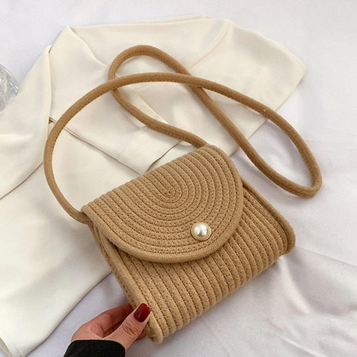 Bolso Bandolera Para Mujer, Playa De Verano, Bolso Caqui