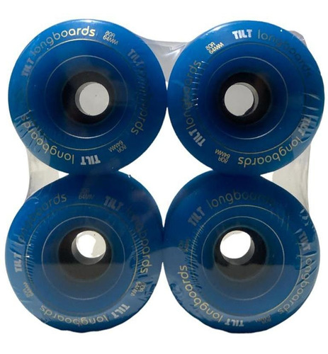 Roda Tilt Longboard  64mm 80a - Azul