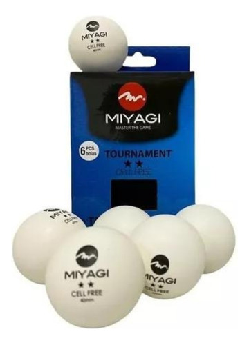 Bolas Ping Pong Miyagi X6 Und Naranja 2 Estrellas