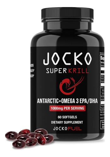 Aceite Super Krill 1000 Mg Omega 3 Dha Epa Jocko 60 Cap