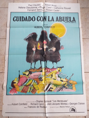 Antiguo Afiche Cine - Cuidado Con La Abuela * (Usado)