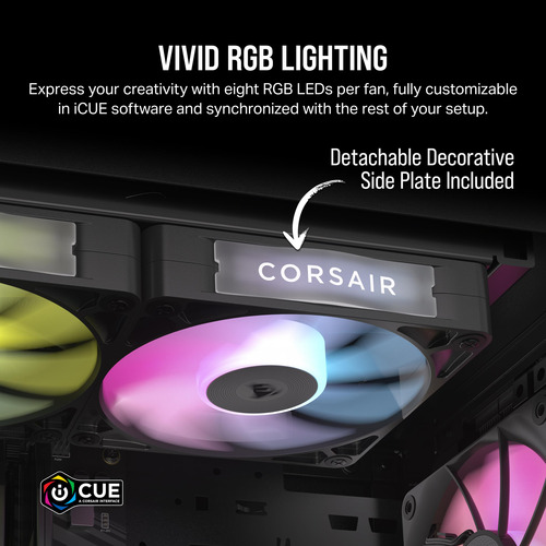 Ventilador Corsair Icue Link Rx140 Rgb 140 Mm Pwm Com Hub De