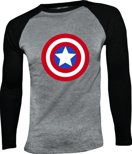 Camiseta Camiseta Capitán América   Manga Larga Camibuso
