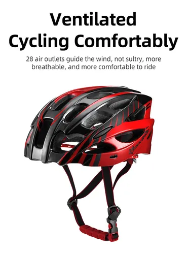 Casco Mtb Rockbros Wt027br Negro/rojo