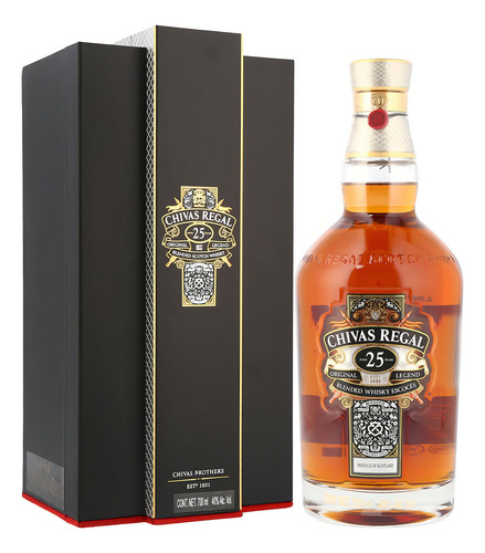 Pack De 4 Whisky Chivas Regal Blend 25 Años 700 Ml