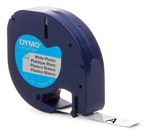 Etiqueta Plastica Dymo Blanca - 12mm X 4m