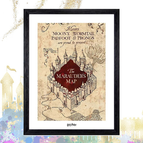 Mapa Del Merodeador Poster Enmarcado Original Harry Potter