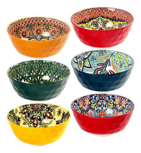 Juego De Tazones Para Servir Mandala, Tazón De Porcelana De