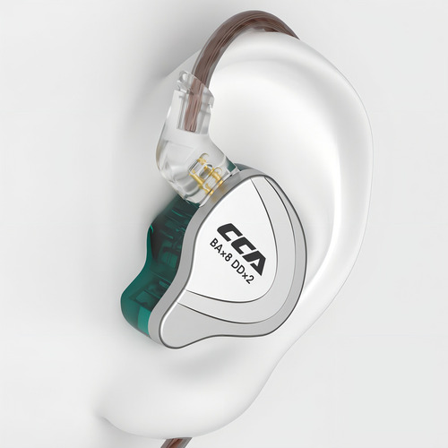 Cca C10 Auriculares Con Cable Monitor Oído, 4ba+1dd Híbridos