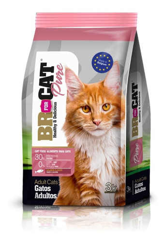 Br For Cat Pure Gatos Adultos Salmón 10kg