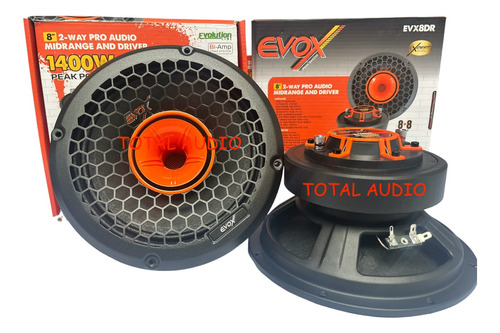 Medio Rango Con Driver 8 PuLG  350w Rms 8+8 Ohm Evox Evx8dr