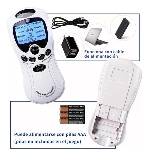 Tens Ems Electroestimulador De 8 Pulso Muscular Masajeador