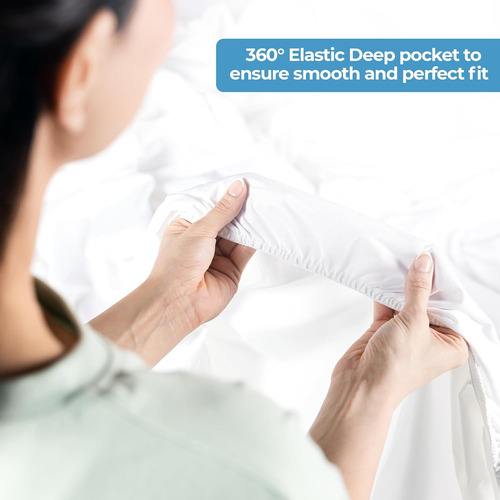 Protector De Colchón Impermeable De 5 Lados Utopia Bedding Q