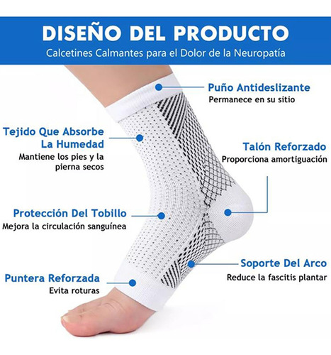 4par Deportiva Calcetines Compresion Alivia Fascitis Plantar