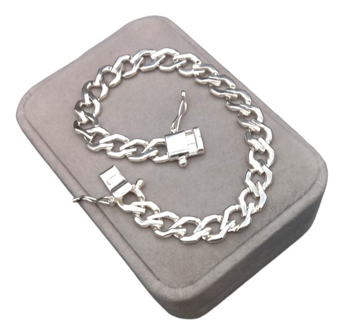 Pulsera Modelo Hexagonal De Plata Para Hombre