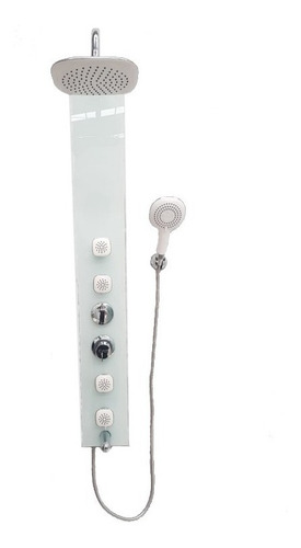 Columna Escocesa Ducha Panel Cristal 4 Jets Versalles White