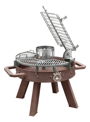 Asador Fogonero Bjorn 80 Cm De Diametro Color Óxido