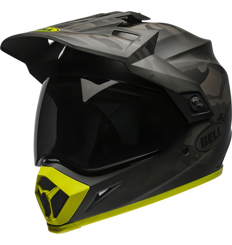 Capacete Bell Mx-9 Adventure Mips Stealth Black Hi Viz Brind Cor Preto fosco camo Desenho Fosco Tamanho do capacete 63-64 XXL