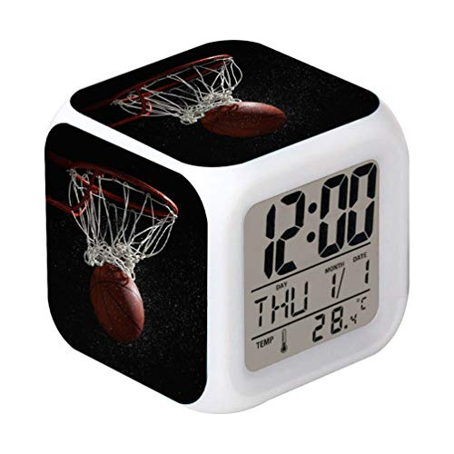 Reloj Despertador Led Diseño De Baloncesto Deportivo, ...