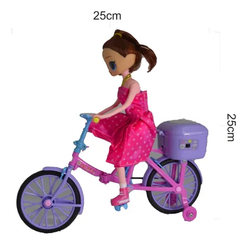 Mu eca Bicicleta Movimiento Con Luces Y Sonido Juguete Ni a