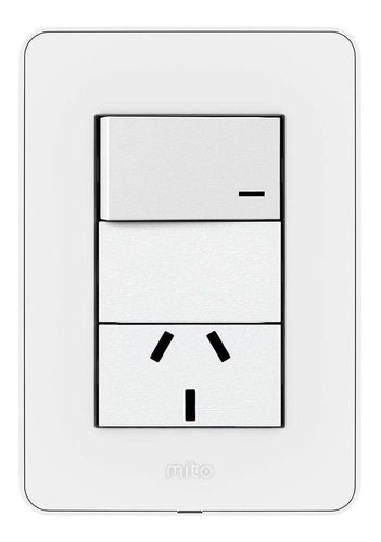 Llave De Luz Armada Punto Y Toma 10a Jeluz Mito Pack X 10pza