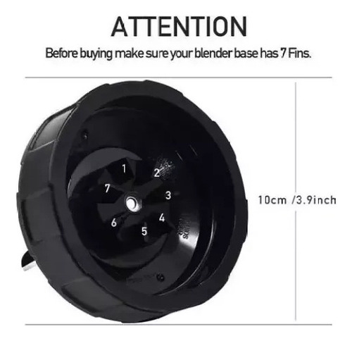 2 Piezas De Licuadora Ninja De 7 Aletas Para Nutri Ninja Ble