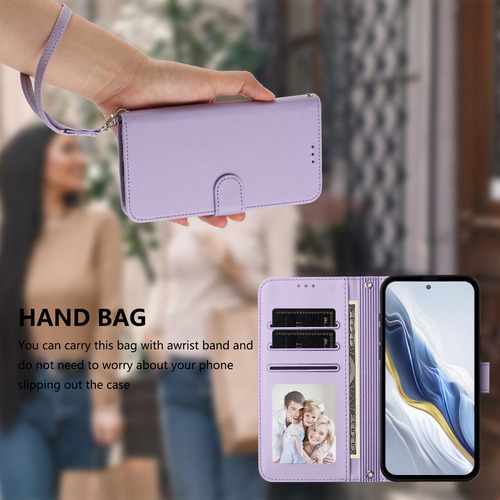 Funda De Piel Tipo Cartera Para Teléfono Motorola Edge Pt188, Color Morado