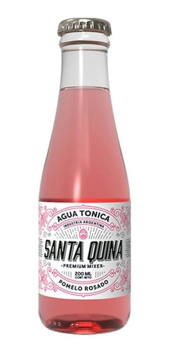 Agua Tónica Santa Quina Pomelo Rosado Botella Vidrio 200ml 