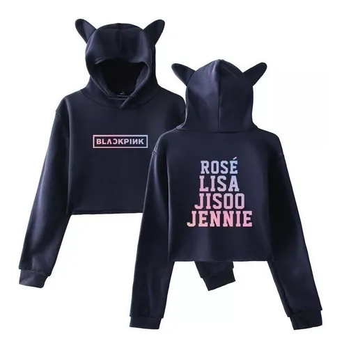 Moletom cropped cheap blackpink