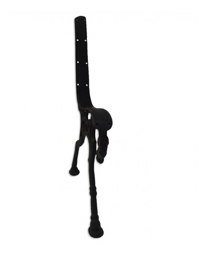 Imagem 5 de 7 de Pé De Banco De Jardim Modelo Cavalo Ferro Pintado Preto 1 Un