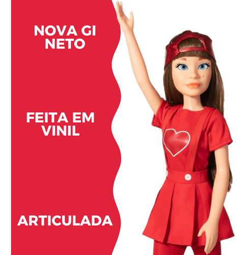 Gi Neto Boneca Aventureira Vermelha Youtuber Nova Boneca