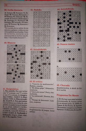 Quijote Clasicox4 Palabras Cruzadas+1 Cruzadex 50 Pg+2 Cruci