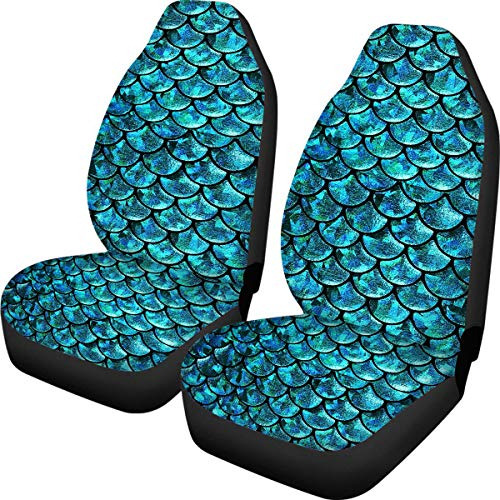 Cozeyat Mermaid Fish Scale Car Seat Cubres Universal Cubiert