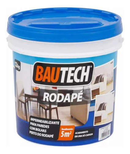 Bautech Rodapé 12kg Impermeabilizante P/ Mofo Bolor Umidade