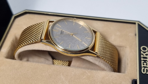 Reloj Seiko Dorado Cuarzo Vintage Antiguo 1995 Dorado Dorado Gris Claro (Usado)