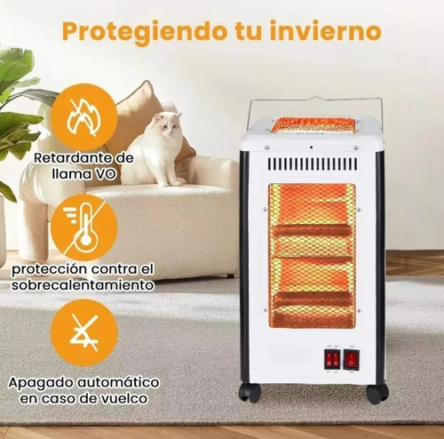 Estufa Calefactor Halógeno 360° A 2000w