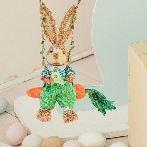 Estatuilla De Conejo De Pascua Decoración De Masculino