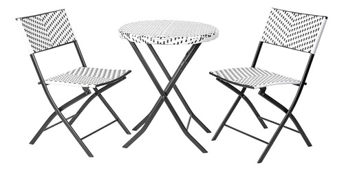 Flash Furniture Fv-fwa085-blk-wht-gg Rouen Tres Bistró Franc