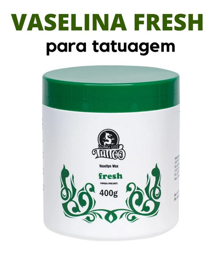 Imagem 2 de 3 de Vaselina Para Tatuagem - 400g - Redutor De Dor