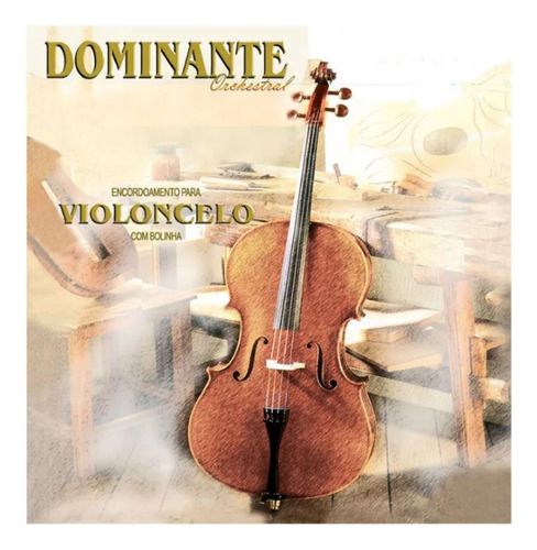 Kit 2 Pctes Cordas P/violoncelo Aço Dominante Orchestral