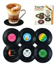 Comprar 6 Posavasos De Disco Moda Estilo Bar-posavasos De Vinilos