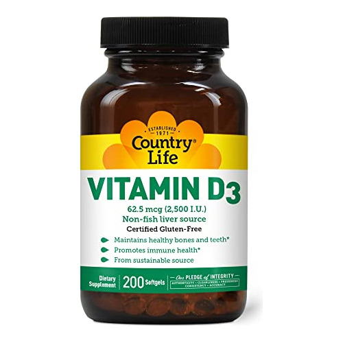 Vida En El Campo Vitamina D3 62.5mcg (2.500 Ui) De Alta Pote