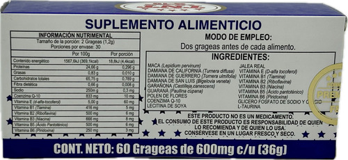 Coenzima Q10 60 Grageas Alinyac Jalea Real Complejo B Coq10 Sabor Sin Sabor