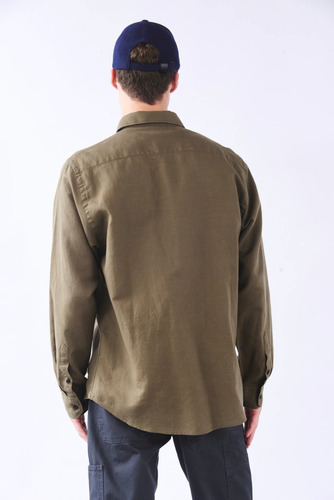 Camisa Cerdeña M/l Bensimon Verde Militar M