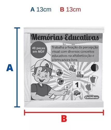 Jogo Memórias Educativas Alfabetização