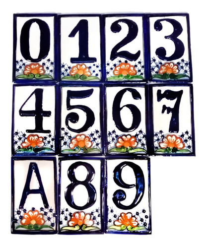 Números Residenciales De Talavera Poblana 13x8 Cm Color #11