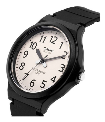 Imagem 4 de 8 de Relógio Casio Unissex Branco Com Preto Mw-240-7bvdf