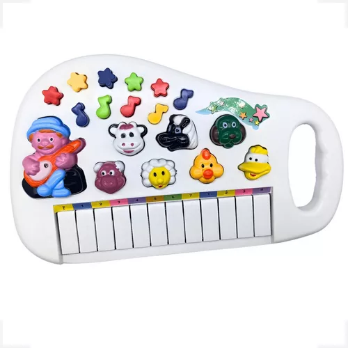 Teclado Infantil Musical Fazendinha Som Animais P/ Crianças