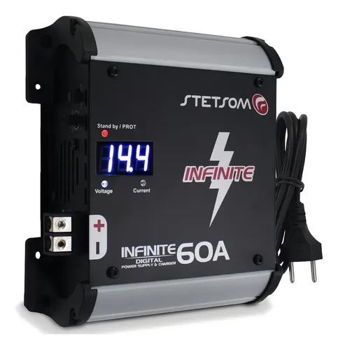 Fonte Carregador Stetsom Infinite 60a Para Som Automotivo E Bateria Bivolt Azul