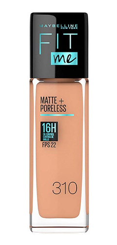 Imagen 1 de 6 de Fit Me Matte Poreless 16h 30 Ml 310 Sun Beige 6c